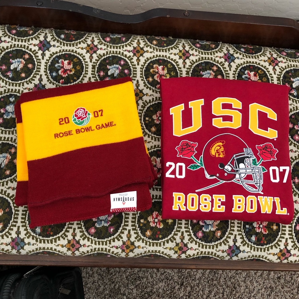 USC Rose Bowl Champion Shirt & Scarf Bundle